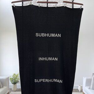 Rick Owens: RARE Wool OWENSCORP SUBHUMAN Blanket Mega Scarf SS24 Lido